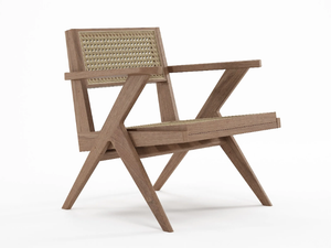 TRIBUTE - Rattan easy chair with armrests - Armchair by KARPENTER