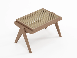 TRIBUTE - Rattan footstool - Pouf by KARPENTER