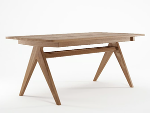 TRIBUTE - Rectangular solid wood dining table - Table by KARPENTER
