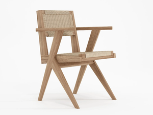 TRIBUTE - Solid wood chair with armrests - Chair by KARPENTER