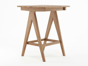 TRIBUTE - Square solid wood high table - Table by KARPENTER