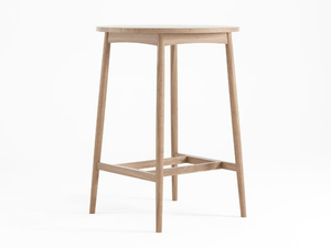 TWIST - Round solid wood high table - Table by KARPENTER