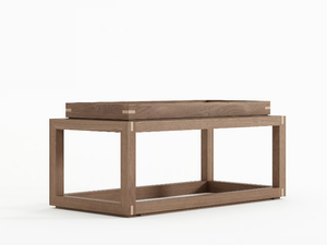 UP & DOWN II - Rectangular wooden coffee table with tray - Styling by KARPENTER