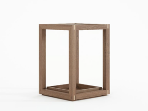 UP & DOWN - Square wooden coffee table with tray - Styling by KARPENTER