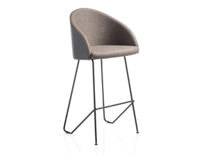 KAMEO - High fabric stool with footrest - Stool by Kastel