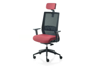 KARMA - Office chair with headrest with 5-Spoke base - Chair by Kastel