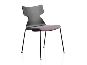 KIMBOX WOOD - Beech training chair with integrated cushion - Chair by Kastel