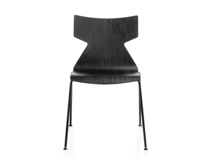 KIMBOX WOOD - Contemporary style stackable beech chair - Chair by Kastel