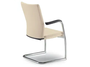 KING - Cantilever leather training chair - Chair by Kastel