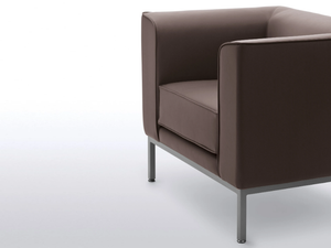 KORALL - Leather armchair with armrests - Armchair by Kastel