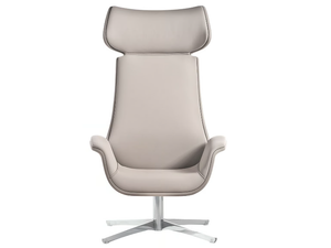 KRITERIA - Trestle-based high-back armchair - Armchair by Kastel