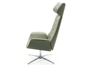KRITERIA - Tufted trestle-based armchair - Armchair by Kastel