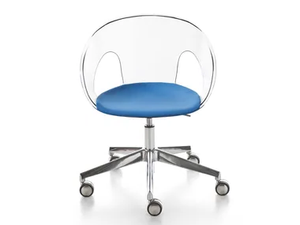 KRIZIA - Height-adjustable office chair with 5-Spoke base - Chair by Kastel