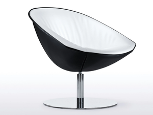 KROKUS - Swivel leather chair with armrests - Chair by Kastel
