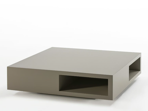 VERA - Square low coffee table with integrated magazine rack - Coffee table by Kendo Mobiliario