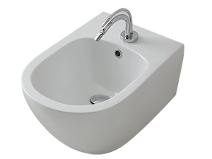 AQUATECH 3724 - Wall-hung ceramic bidet - Toilet seat by Kerasan