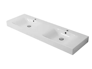 CENTO 3536 - Double porcelain washbasin with overflow - Washbasin by Kerasan