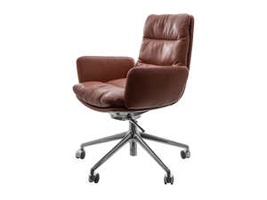 ARVA - Height-adjustable chair with armrests with 5-spoke base - Chair by KFF