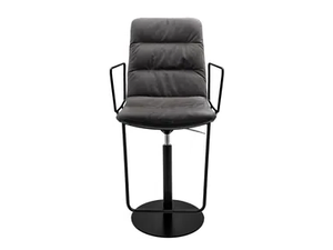 ARVA LIGHT - Barstool height-adjustable with armrests - Stool by KFF