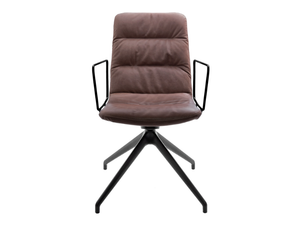 ARVA LIGHT - Swivel trestle-based chair with armrests - Chair by KFF