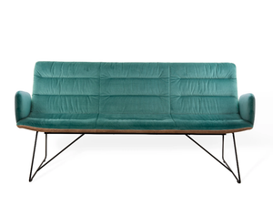 ARVA LIGHT - Upholstered bench with back - Bench by KFF