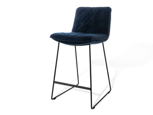 ARVA STITCH - Sled base fabric stool with footrest - Stool by KFF