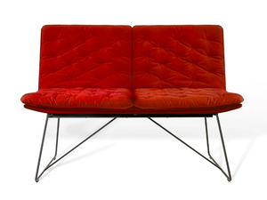 ARVA STITCH - Upholstered bench with back - Bench by KFF