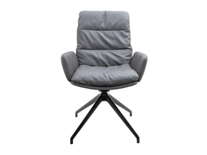 ARVA - Upholstered trestle-based chair with armrests - Chair by KFF