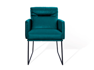 D-LIGHT - Sled base upholstered easy chair with armrests - Armchair by KFF