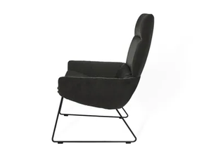 FAYE - Armchair with tubular steel skid frame - Armchair by KFF