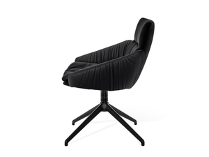 FAYE CASUAL - Side chair with low armrests and 4-leg-star-frame SL - Chair by KFF