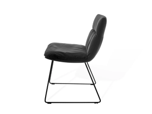 FAYE CASUAL - Side chair with tubular steel skid frame - Chair by KFF
