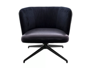 GAIA LINE LOUNGE - Upholstered with 4-spoke base easy chair - Armchair by KFF