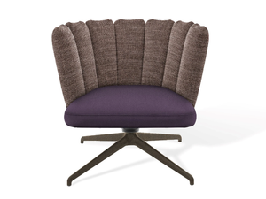 GAIA LOUNGE - Swivel trestle-based easy chair - Armchair by KFF