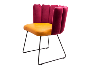 GAIA - Sled base upholstered chair with armrests - Chair by KFF