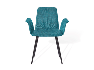 MAVERICK CASUAL - Upholstered chair with armrests and legs in tubular steel - Chair by KFF