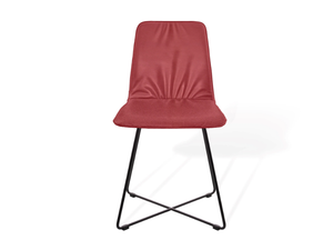 MAVERICK CASUAL - Upholstered chair with metal cross base - Chair by KFF