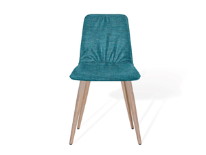 MAVERICK CASUAL - Upholstered chair with wooden structure with 4 conical legs - Chair by KFF