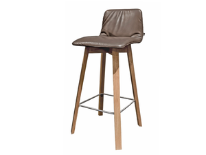 MAVERICK CASUAL - Upholstered counter stool with back - Stool by KFF