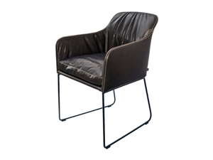 YOUMA CASUAL - Sled base restaurant chair with armrests - Chair by KFF