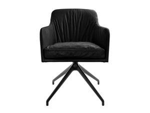 YOUMA CASUAL - Swivel trestle-based chair with armrests - Chair by KFF