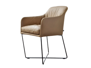 YOUMA CASUAL - Upholstered restaurant chair with armrests - Chair by KFF