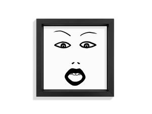 FACES IV - Ceramic tile with frame - Wall tile-stone-brick by Kiasmo