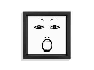 FACES IX - Ceramic tile with frame - Wall tile-stone-brick by Kiasmo