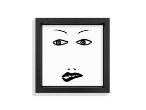 FACES VIII - Ceramic tile with frame - Wall tile-stone-brick by Kiasmo