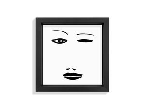 FACES X - Ceramic tile with frame - Wall tile-stone-brick by Kiasmo