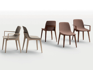 AMBRA - Upholstered fabric chair with armrests - Chair by Kico