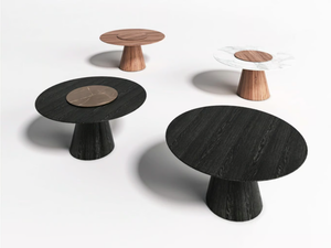 PISA - Round wooden dining table with Lazy Susan - Table by Kico