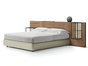 TECA VISION - Wooden double bed with integrated nightstands - Bed frame by Kico