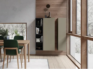 VENTIDUE - Vertical wooden wall cabinet with door - Cabinet by Kico